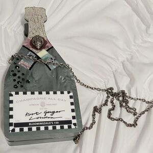 Kurt Geiger acrylic champagne bottle clutch bag